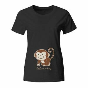 Little Monkey, nosečniška majica z napisom po meri