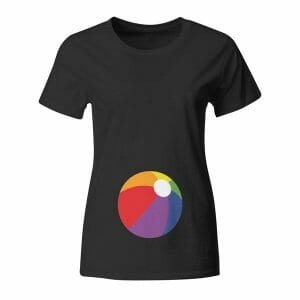 Napihljiva žoga, stretch majica za nosečnice