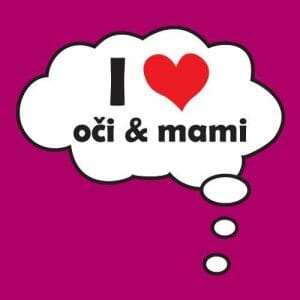 Alternative view of I love oči & mami, majica za nosečnice