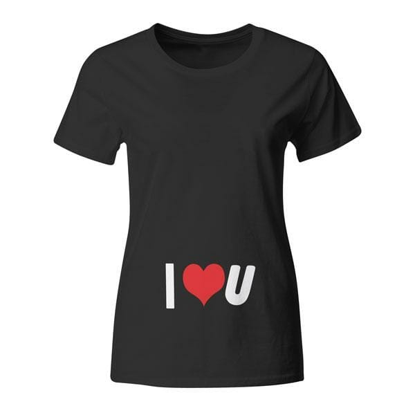 I LOVE U, majica za nosečnico
