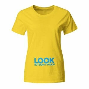 Look but don't touch, elastična majica za nosečnice