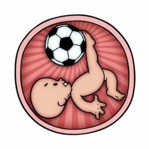 Alternative view of Nogometaš, raztegljiva majica za nosečnico