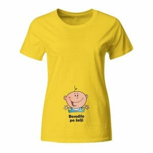 Mali novorojenček, majica za nosečnice z napisom