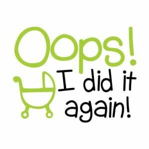 Alternative view of Oops I did it again, majica za nosečnico