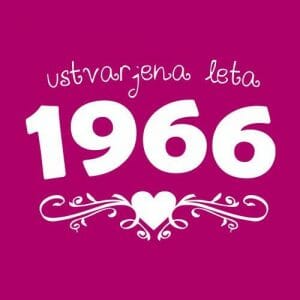 Alternative view of Ustvarjena leta 1966, majica za rojstni dan