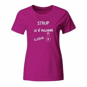 Strup je v majnih falškah, ženska majica
