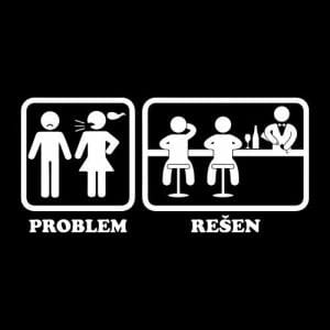 Alternative view of Problem rešen, gremo v gostilno, majica