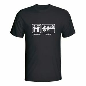 Problem rešen, gremo v gostilno, majica
