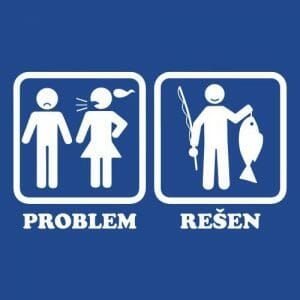 Alternative view of Problem rešen, grem ribe lovit, majica