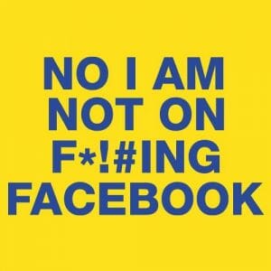 Alternative view of No I am not on f*cking facebook, majica