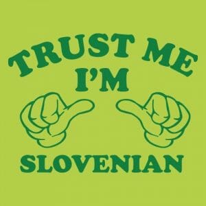 Alternative view of Trust me I'm Slovenian, majica