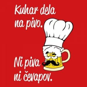 Alternative view of Kuhar dela na pivo, majica