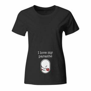 I love my parasite, majica za nosečnice z napisom