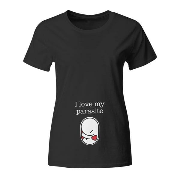 I love my parasite, majica za nosečnice z napisom