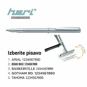 Heri 700, srebrn kemični in štampiljka, v škatlici