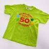 Najboljšemu dedku 50 let, otroška zelena majica - outlet